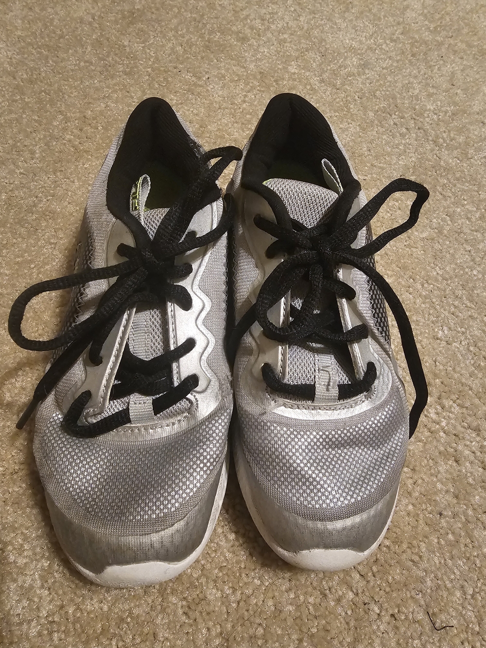 Fila Silver and Black Kids' Sneakers